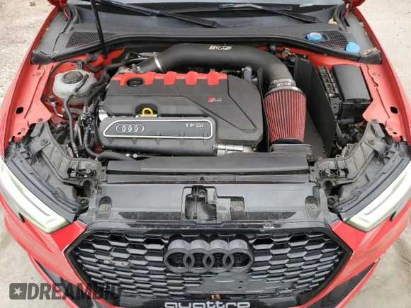 2019 Audi RS 3 with VIN WUABWGFF2KA906727, listed as a Copart auction lot 49337425 with 52,355 mi miles and Salvage title. Bid and sale history available at DreamBid. Image 12.