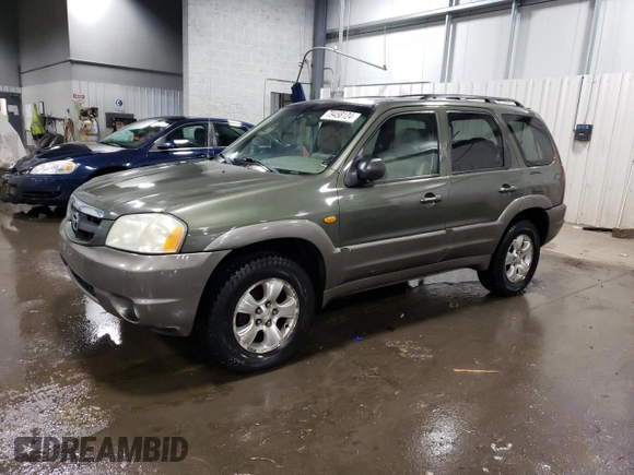 2002 Mazda Tribute LX with VIN 4F2CU08192KM29966, listed as a Copart auction lot 79458124 with 186,406 mi miles and Salvage Title. Bid and sale history available at carsss.com. Image 1.