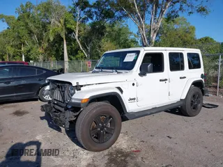 2020 Jeep Wrangler Unlimited Sahara High Altitude with VIN 1C4HJXEG7LW259911, listed as a IAAI auction lot 41786013 with 47,936 mi miles and . Bid and sale history available at DreamBid. Image 17.