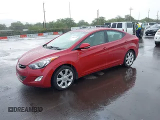 2012 Hyundai Elantra Limited with VIN KMHDH4AEXCU475126, listed as a IAAI auction lot 42061928 with 181,351 mi miles. Bid and sale history available at carsss.com. Image 2.