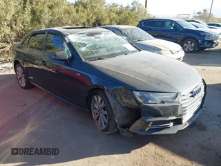 2018 Audi A4 Premium with VIN WAUKMAF40JA111783, listed as a IAAI auction lot 41348897 with 1 mi miles. Bid and sale history available at carsss.com. Image 1.