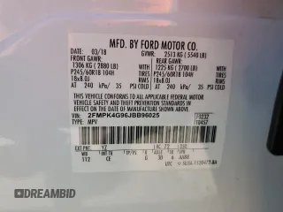 2018 Ford Edge SE with VIN 2FMPK4G96JBB96025, listed as a Copart auction lot 57452345 with 159,039 mi miles and Salvage title. Bid and sale history available at DreamBid. Image 13.