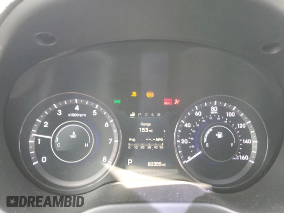 2016 Hyundai Azera with VIN KMHFG4JG2GA501321, listed as a Copart auction lot 50603855 with 60,355 mi miles and Salvage title. Bid and sale history available at DreamBid. Image 9.