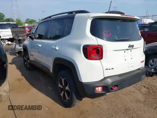 2021 Jeep Renegade Trailhawk with VIN ZACNJDC10MPM71187, listed as a IAAI auction lot 42577144 with 54,556 mi miles and . Bid and sale history available at DreamBid. Image 3.