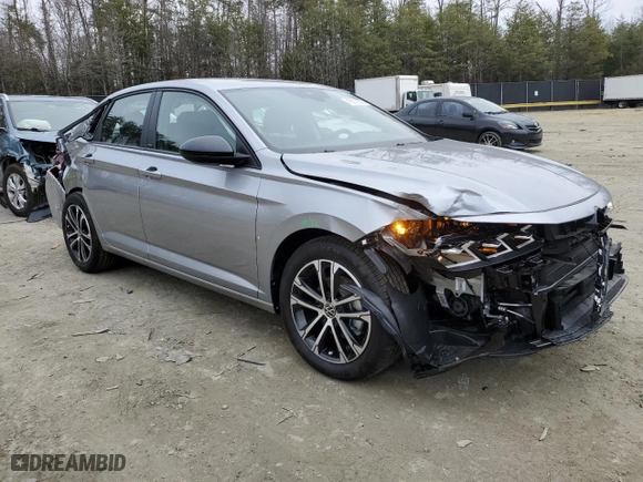 2025 Volkswagen Jetta Sport with VIN 3VWBX7BU8SM035024, listed as a Copart auction lot 43970575 with 239 mi miles and Salvage Title. Bid and sale history available at carsss.com. Image 4.