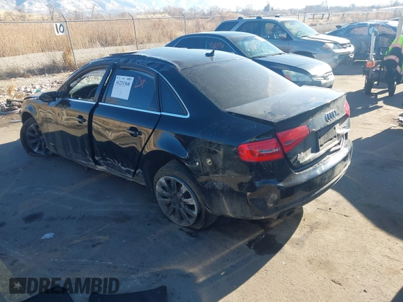 2013 Audi A4 Premium with VIN WAUAFAFL7DA146399, listed as a IAAI auction lot 41233368 with 120,034 mi miles. Bid and sale history available at carsss.com. Image 3.