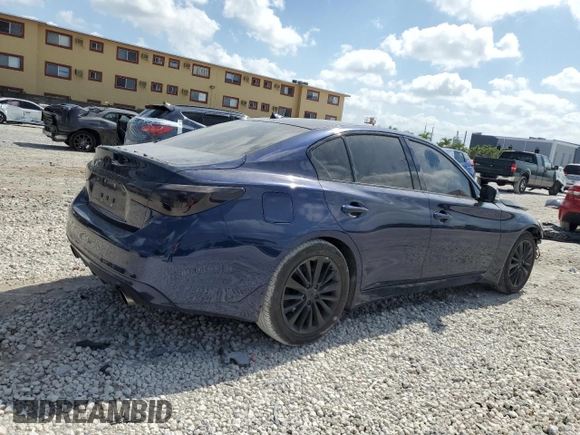2021 Infiniti Q50 Luxe z VIN JN1EV7BP2MM706074, wystawiony jako Copart lot #54379675 z przebiegiem 29 170 mil mil oraz Szkoda całkowita • Salvage title. Historia ofert i sprzedaży dostępna na DreamBid. Obrazek 3.