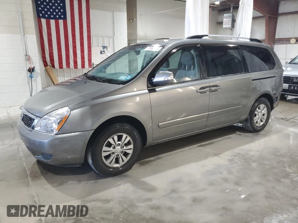 2012 Kia Sedona LX with VIN KNDMG4C79C6433461, listed as a Copart auction lot 71585454 with 164,994 mi miles and Salvage Title. Bid and sale history available at carsss.com. Image 1.