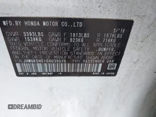 2016 Honda Fit LX z VIN JHMGK5H51GX038519, wystawiony jako IAAI lot #41809636 z przebiegiem 96 894 mil mil oraz . Historia ofert i sprzedaży dostępna na DreamBid. Obrazek 9.