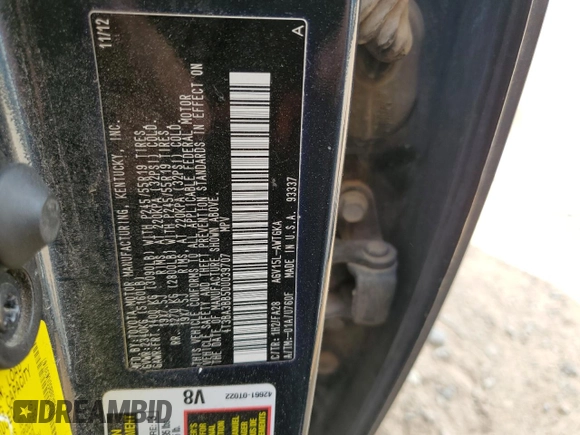 2013 Toyota Venza LE with VIN 4T3BA3BB5DU039707, listed as a Copart auction lot 50719765 with 218,953 mi miles and Salvage Title. Bid and sale history available at DreamBid. Image 14.