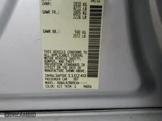 2013 Nissan Altima 2.5 SL with VIN 1N4AL3AP5DC110240, listed as a Copart auction lot 48787525 with 122,157 mi miles and Salvage Title. Bid and sale history available at carsss.com. Image 12.