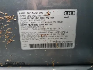 2016 Audi Q3 Prestige with VIN WA1FFCFSXGR011641, listed as a Copart auction lot 74736744 with 52,431 mi miles and Non repairable. Bid and sale history available at DreamBid. Image 14.