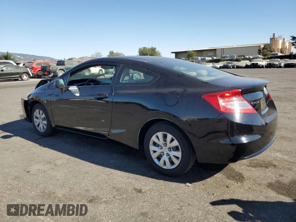 2012 Honda Civic Cpe LX with VIN 2HGFG3B59CH519341, listed as a Copart auction lot 73415724 with 80,910 mi miles and Salvage Title. Bid and sale history available at carsss.com. Image 2.