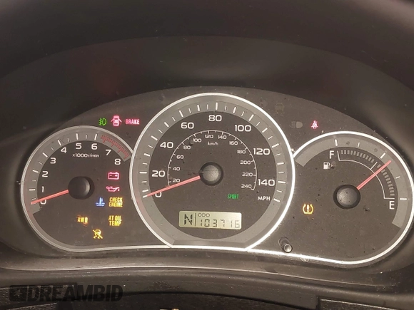 2009 Subaru Impreza Outback Special Sports z VIN JF1GH63659H809198, wystawiony jako IAAI lot #42477258 z przebiegiem 103 716 mil mil oraz . Historia ofert i sprzedaży dostępna na DreamBid. Obrazek 7.
