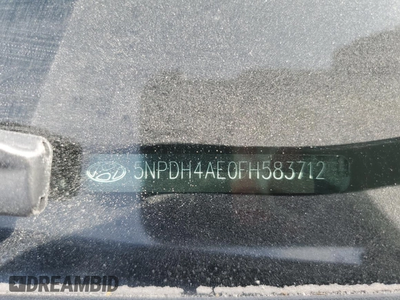 2015 Hyundai Elantra SE with VIN 5NPDH4AE0FH583712, listed as a Copart auction lot 52386265 with Not Provided miles and Salvage Title. Bid and sale history available at DreamBid. Image 15.