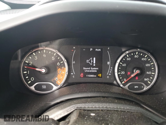 2017 Jeep Renegade Altitude with VIN ZACCJBBB9HPF02998, listed as a Copart auction lot 56546065 with 110,360 mi miles and Salvage title. Bid and sale history available at DreamBid. Image 9.