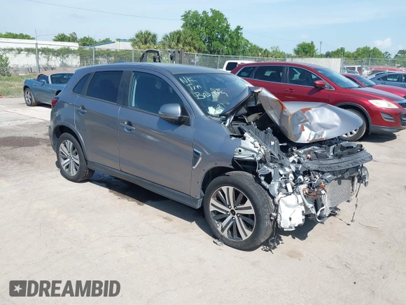 2020 Mitsubishi Outlander Sport ES 2.0 with VIN JA4AR3AU8LU018105, listed as a IAAI auction lot 41919219 with 84,057 mi miles. Bid and sale history available at carsss.com. Image 1.