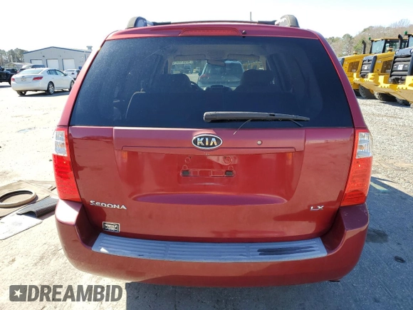 2008 Kia Sedona LX with VIN KNDMB233986211364, listed as a Copart auction lot 48524445 with 148,762 mi miles and Non Repairable. Bid and sale history available at carsss.com. Image 6.
