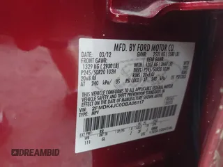 2013 Ford Edge SEL z VIN 2FMDK4JC0DBA06117, wystawiony jako IAAI lot #42265148 z przebiegiem 95 873 mil mil oraz . Historia ofert i sprzedaży dostępna na DreamBid. Obrazek 9.
