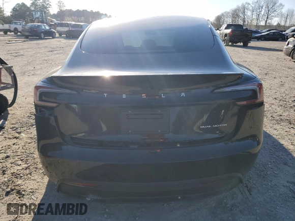 2024 Tesla Model 3 Long Range with VIN 5YJ3E1EB8RF756012, listed as a Copart auction lot 49694515 with 16,041 mi miles and Salvage Title. Bid and sale history available at DreamBid. Image 6.
