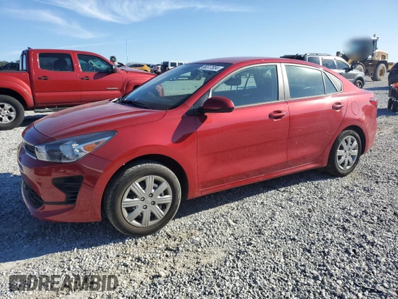 2022 Kia Rio LX with VIN 3KPA24AD6NE484231, listed as a Copart auction lot 86517834 with 35,164 mi miles and Salvage Title. Bid and sale history available at carsss.com. Image 1.