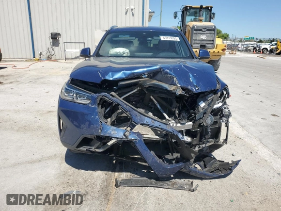 2022 BMW X3 sDrive30i with VIN WBX47DP0XNN158398, listed as a Copart auction lot 49819095 with 53,816 mi miles and Non Repairable. Bid and sale history available at DreamBid. Image 5.