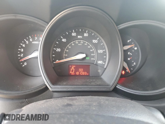 2014 Kia Rio LX with VIN KNADM5A30E6367851, listed as a Copart auction lot 84300514 with 181,083 mi miles and Clean Title. Bid and sale history available at carsss.com. Image 9.