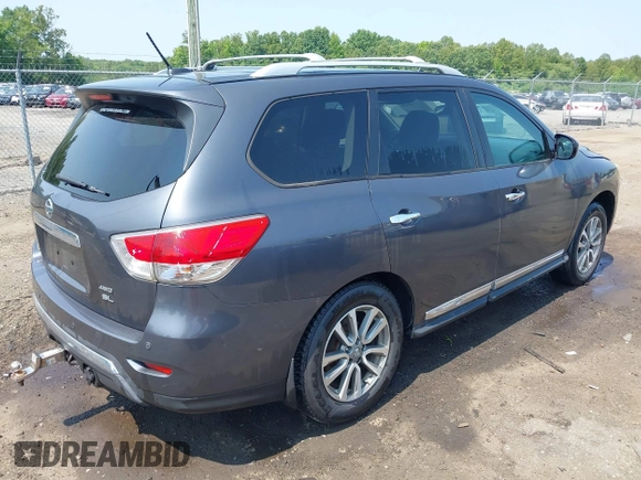 2013 Nissan Pathfinder SL with VIN 5N1AR2MM0DC613562, listed as a IAAI auction lot 42378840 with 113,898 mi miles and . Bid and sale history available at DreamBid. Image 4.