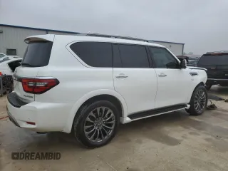 2021 Nissan Armada Platinum with VIN JN8AY2DA7M9370704, listed as a Copart auction lot 84412644 with 51,399 mi miles and Salvage Title. Bid and sale history available at carsss.com. Image 3.