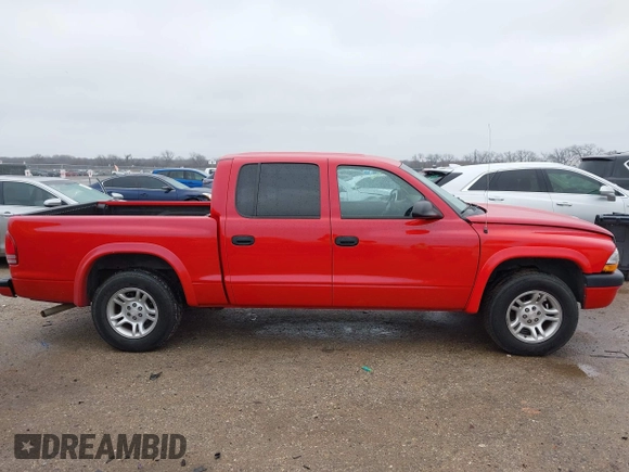 2004 Dodge Dakota Sport with VIN 1D7HL38KX4S657177, listed as a IAAI auction lot 41534575 with 38,802 mi miles. Bid and sale history available at carsss.com. Image 13.
