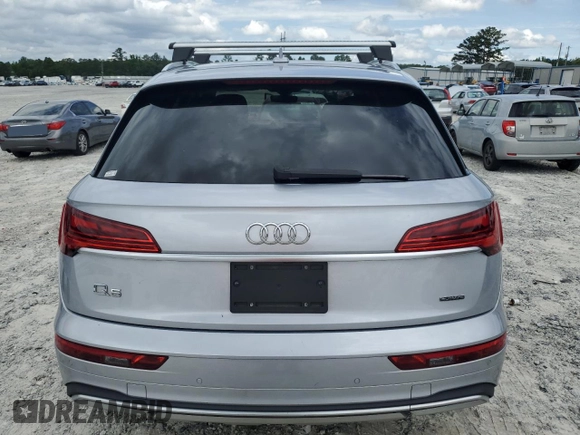 2021 Audi Q5 Premium with VIN WA1AAAFY8M2092144, listed as a Copart auction lot 59856715 with 65,098 mi miles and Salvage title. Bid and sale history available at DreamBid. Image 6.