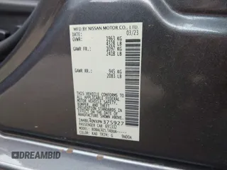 2023 Nissan Altima 2.5 SV with VIN 1N4BL4DVXPN375927, listed as a IAAI auction lot 42024262 with 52,539 mi miles. Bid and sale history available at carsss.com. Image 9.