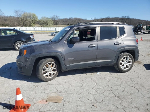 2018 Jeep Renegade Latitude with VIN ZACCJABB8JPJ04291, listed as a Copart auction lot 48812745 with 59,875 mi miles and Salvage Title. Bid and sale history available at carsss.com. Image 1.