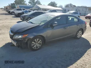 2012 Honda Civic Sdn LX with VIN 19XFB2F50CE007786, listed as a Copart auction lot 46509115 with 184,148 mi miles and Salvage Title. Bid and sale history available at carsss.com. Image 1.