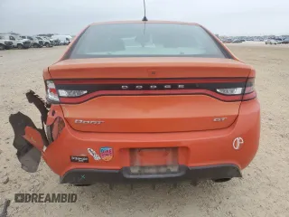 2015 Dodge Dart GT with VIN 1C3CDFEB2FD224939, listed as a Copart auction lot 43517345 with 72,274 mi miles and Salvage Title. Bid and sale history available at DreamBid. Image 6.