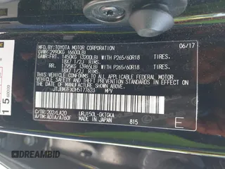2017 Lexus GX 460 z VIN JTJBM7FX0H5177623, wystawiony jako IAAI lot #42293490 z przebiegiem 79 430 mil mil oraz . Historia ofert i sprzedaży dostępna na DreamBid. Obrazek 9.