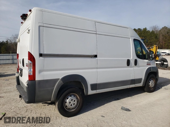 2017 Ram ProMaster Cargo with VIN 3C6TRVBG9HE532657, listed as a Copart auction lot 43176645 with 170,022 mi miles and Clean Title. Bid and sale history available at DreamBid. Image 3.