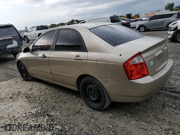 2006 Kia Spectra EX with VIN KNAFE121465238207, listed as a Copart auction lot 45762324 with 135,860 mi miles and Non Repairable. Bid and sale history available at carsss.com. Image 2.