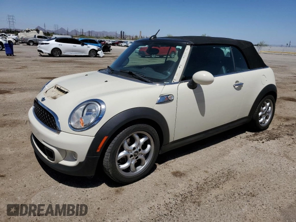 2011 MINI Convertible S with VIN WMWZP3C51BTX83131, listed as a Copart auction lot 57136355 with 118,364 mi miles and Clean Title. Bid and sale history available at DreamBid. Image 1.