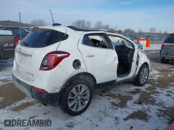 2018 Buick Encore Preferred with VIN KL4CJESB5JB605931, listed as a IAAI auction lot 41612363 with 110,843 mi miles. Bid and sale history available at carsss.com. Image 4.