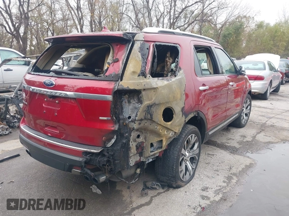 2018 Ford Explorer Platinum with VIN 1FM5K8HT7JGB43156, listed as a IAAI auction lot 40789952 with 104,959 mi miles and . Bid and sale history available at DreamBid. Image 4.