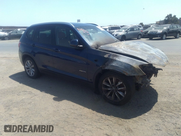 2015 BMW X3 xDrive28i z VIN 5UXWX9C51F0D48689, wystawiony jako IAAI lot #41794261 z przebiegiem Nie podano mil oraz . Historia ofert i sprzedaży dostępna na DreamBid. Obrazek 1.