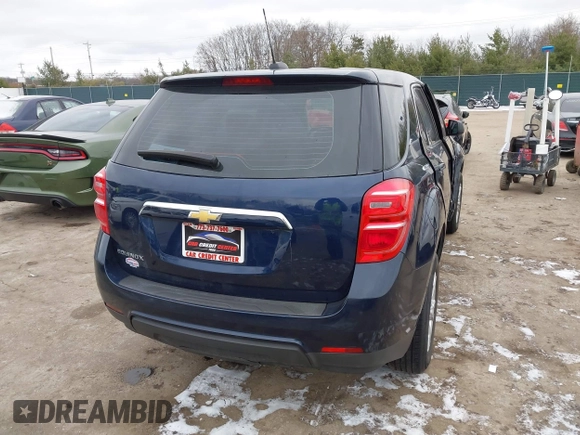 2017 Chevrolet Equinox LS with VIN 2GNALBEK7H1515179, listed as a IAAI auction lot 41258016 with 106,202 mi miles. Bid and sale history available at carsss.com. Image 4.