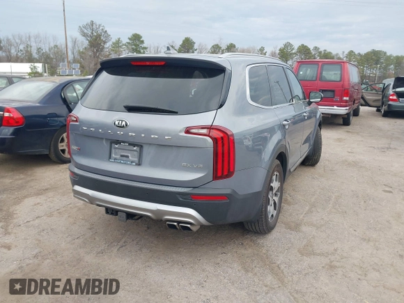 2021 Kia Telluride EX with VIN 5XYP34HCXMG123526, listed as a IAAI auction lot 41842912 with 54,675 mi miles and . Bid and sale history available at DreamBid. Image 4.