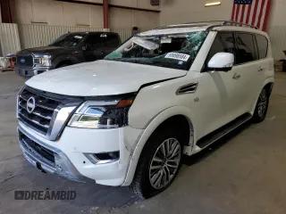 2022 Nissan Armada SL with VIN JN8AY2BCXN9160569, listed as a Copart auction lot 69998584 with 64,025 mi miles and Salvage Title. Bid and sale history available at carsss.com. Image 1.