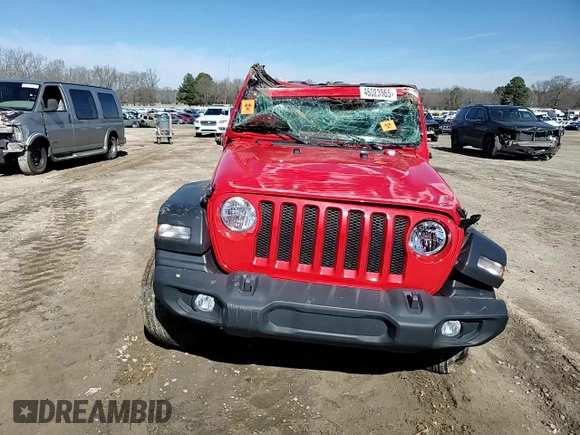 2023 Jeep Wrangler Sport S with VIN 1C4HJXDG8PW507350, listed as a Copart auction lot 46023965 with 15,236 mi miles and Salvage Title. Bid and sale history available at DreamBid. Image 12.