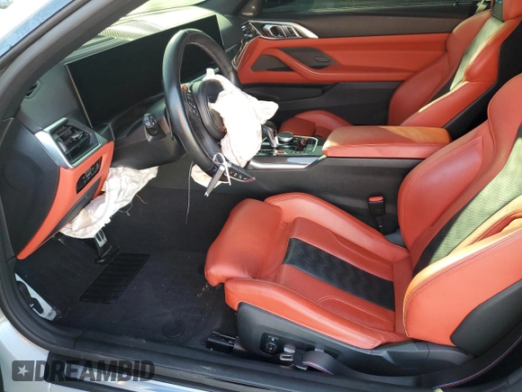 2024 BMW M4 Competition xDrive with VIN WBS33BA05RCN54847, listed as a Copart auction lot 76972564 with 9,527 mi miles and Salvage Title. Bid and sale history available at carsss.com. Image 7.