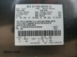 2017 Ford Explorer Sport z VIN 1FM5K8GT6HGC85302, wystawiony jako Copart lot #44650455 z przebiegiem 118 243 mil mil oraz Szkoda całkowita • Salvage title. Historia ofert i sprzedaży dostępna na DreamBid. Obrazek 16.