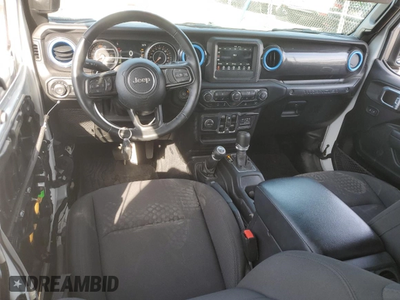 2022 Jeep Wrangler Unlimited Sport with VIN 1C4HJXDN3NW242297, listed as a Copart auction lot 47388715 with 17,098 mi miles and Salvage title. Bid and sale history available at DreamBid. Image 8.
