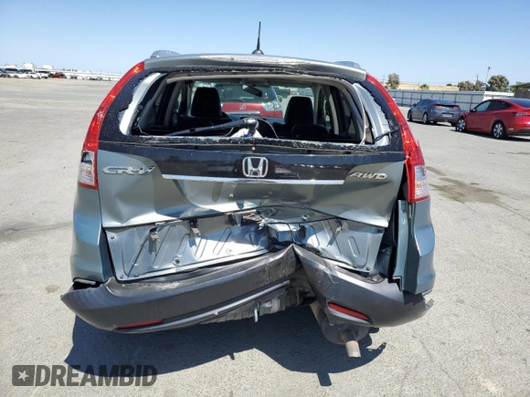 2012 Honda CR-V EX-L with VIN 2HKRM4H79CH632393, listed as a Copart auction lot 57844555 with 219,258 mi miles and Salvage title. Bid and sale history available at DreamBid. Image 6.